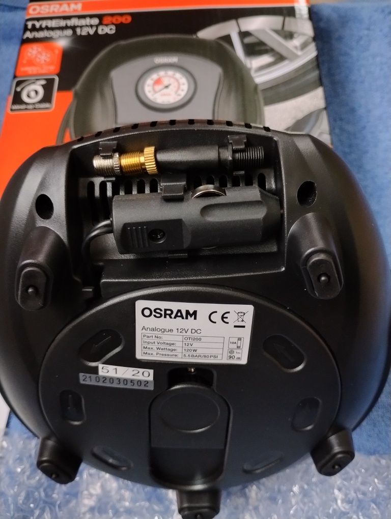 Автомобільний насос 12 вольт компресор Osram