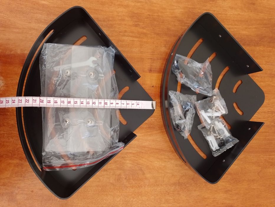 Półki prysznicowe narożne aluminiowe Nienlcip  bez wiercenia