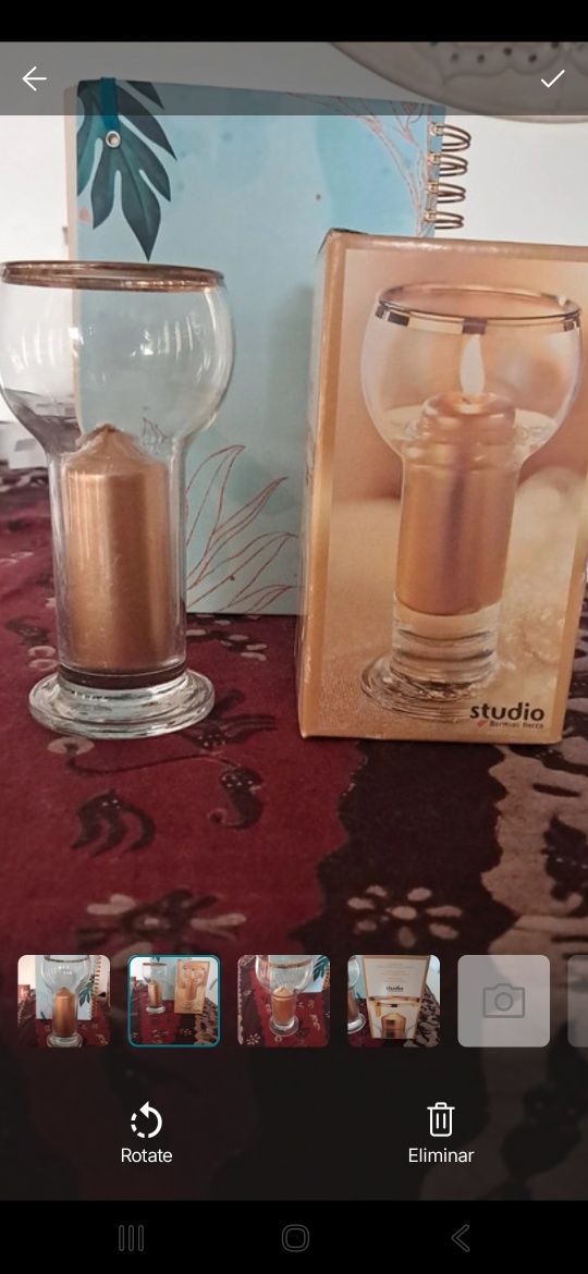Castiçal com vela flutuante Bormioli Rocco