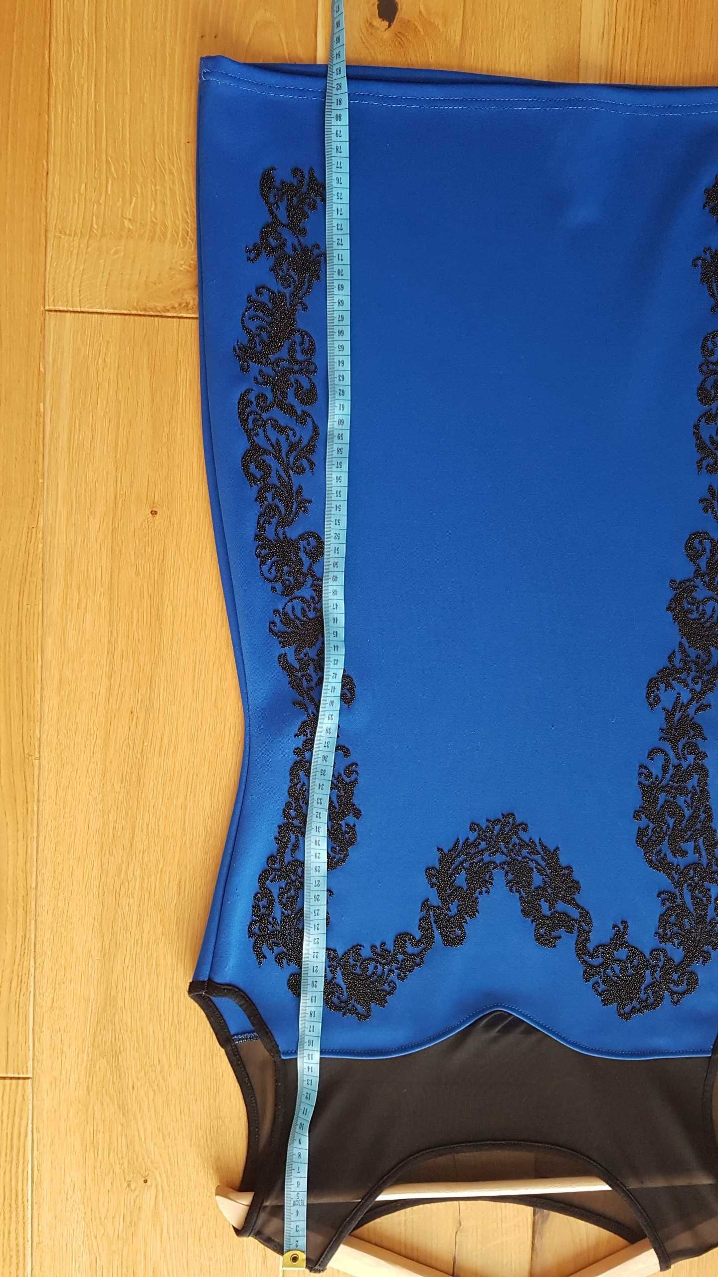 Sukienka ciemny niebieski ze zdobieniem rozmiar S/M