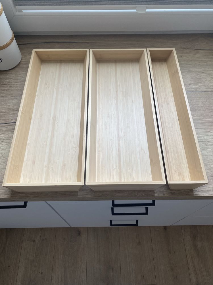 Wkład do szuflad bambusowy Ikea zestaw
