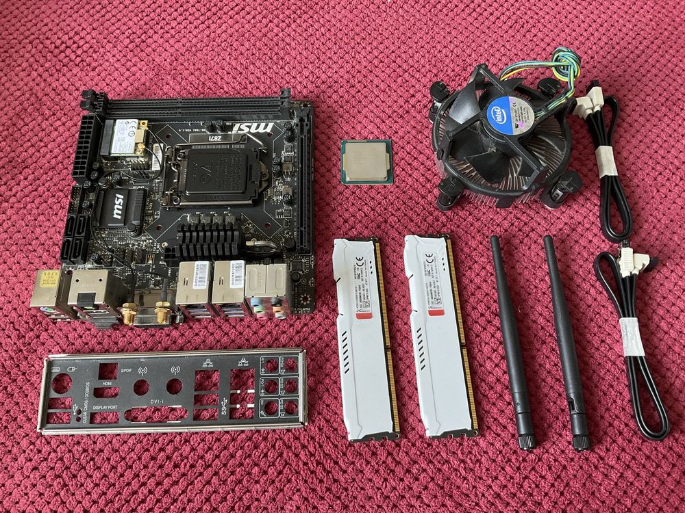 Комплект intel core i7 4770K+msi z87i+HyperX 16gb+кулер