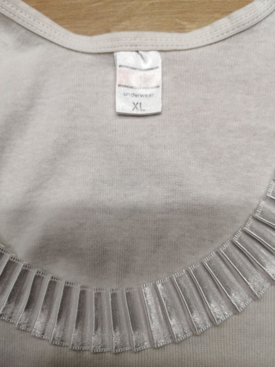 Top bawełniany biały koszulka bez rękawów XL