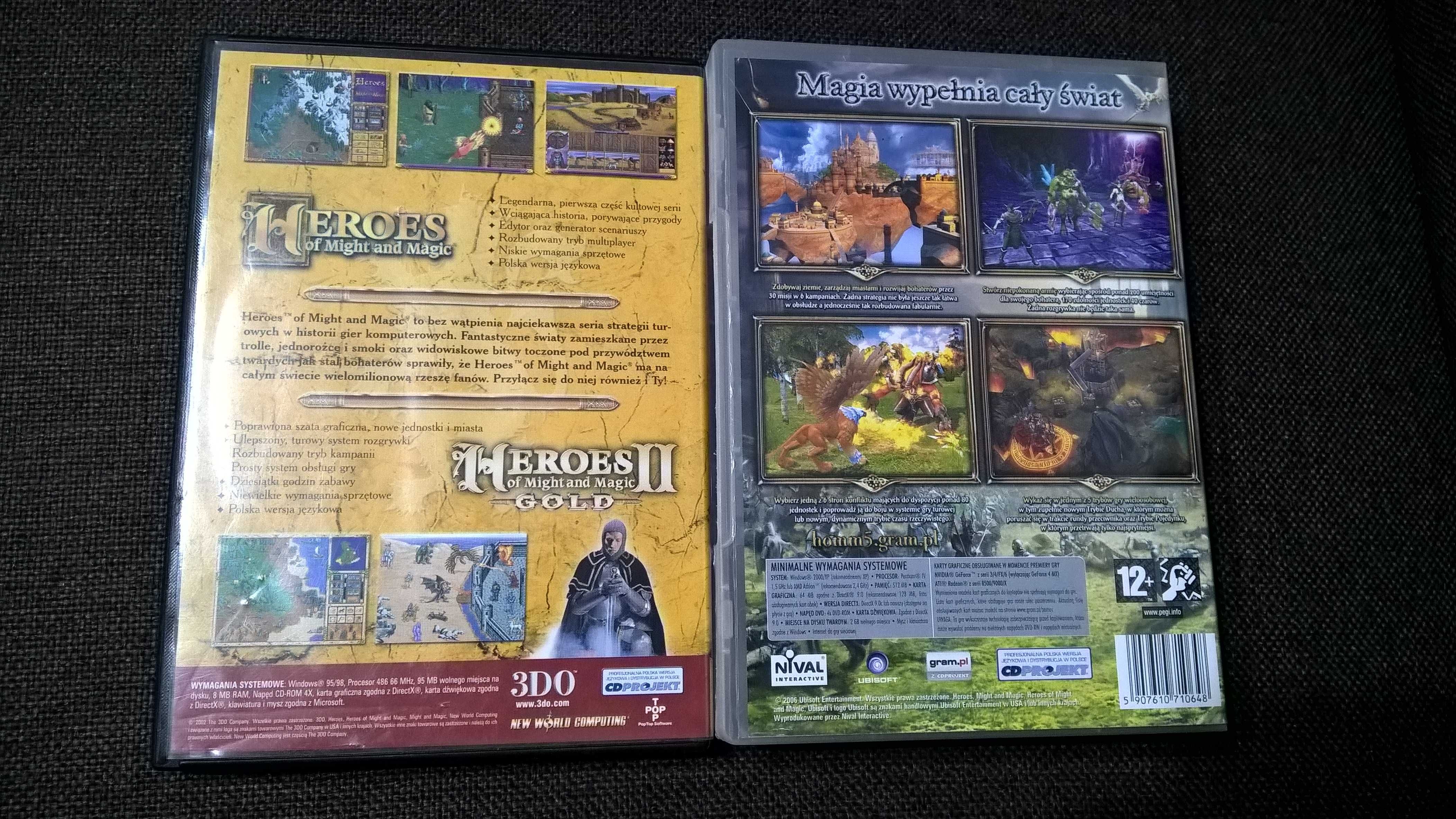 PC Heroes of Might and Magic V oraz Heroes of Might and Magic II Gold