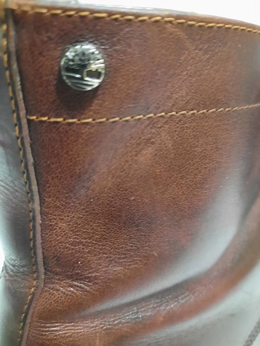 męskie skórzane botki do kostki marki Timberland