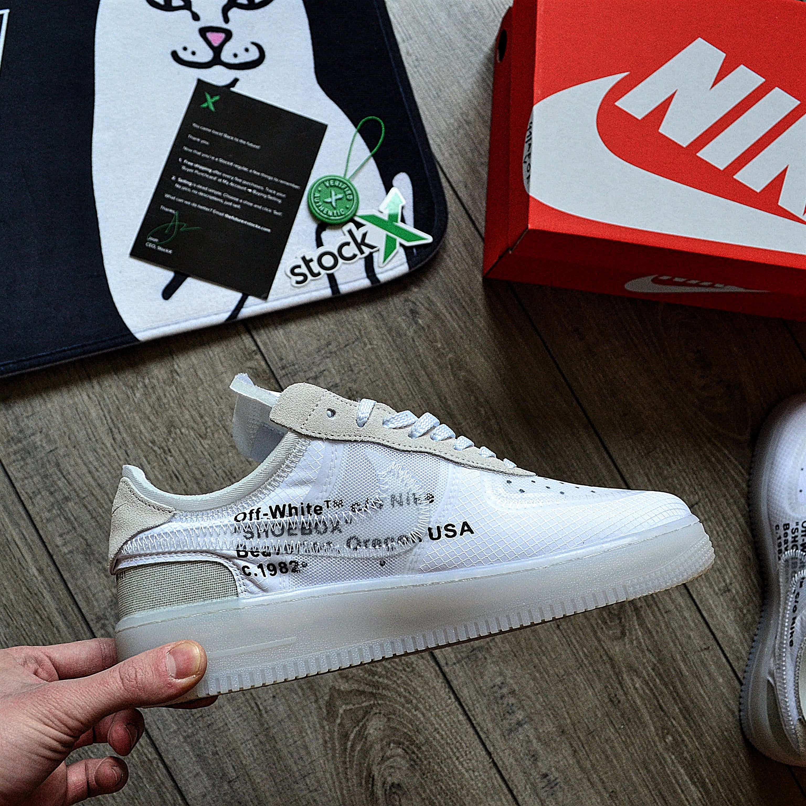 Мужские кроссовки Off-White x Nike Air Force 1 'White' Размеры 40-45