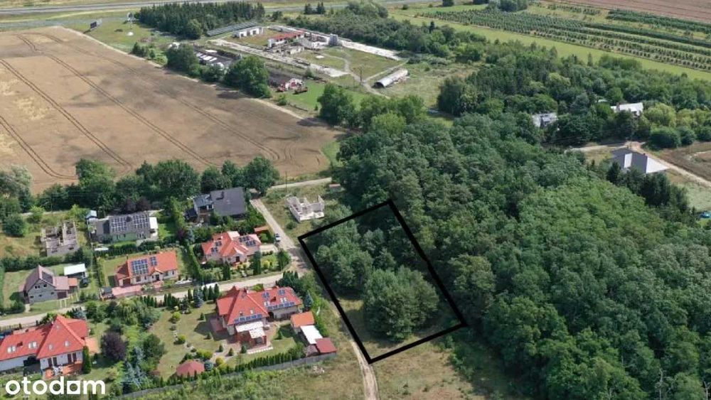 Duża,atrakcyjna działka budowlana z lasem