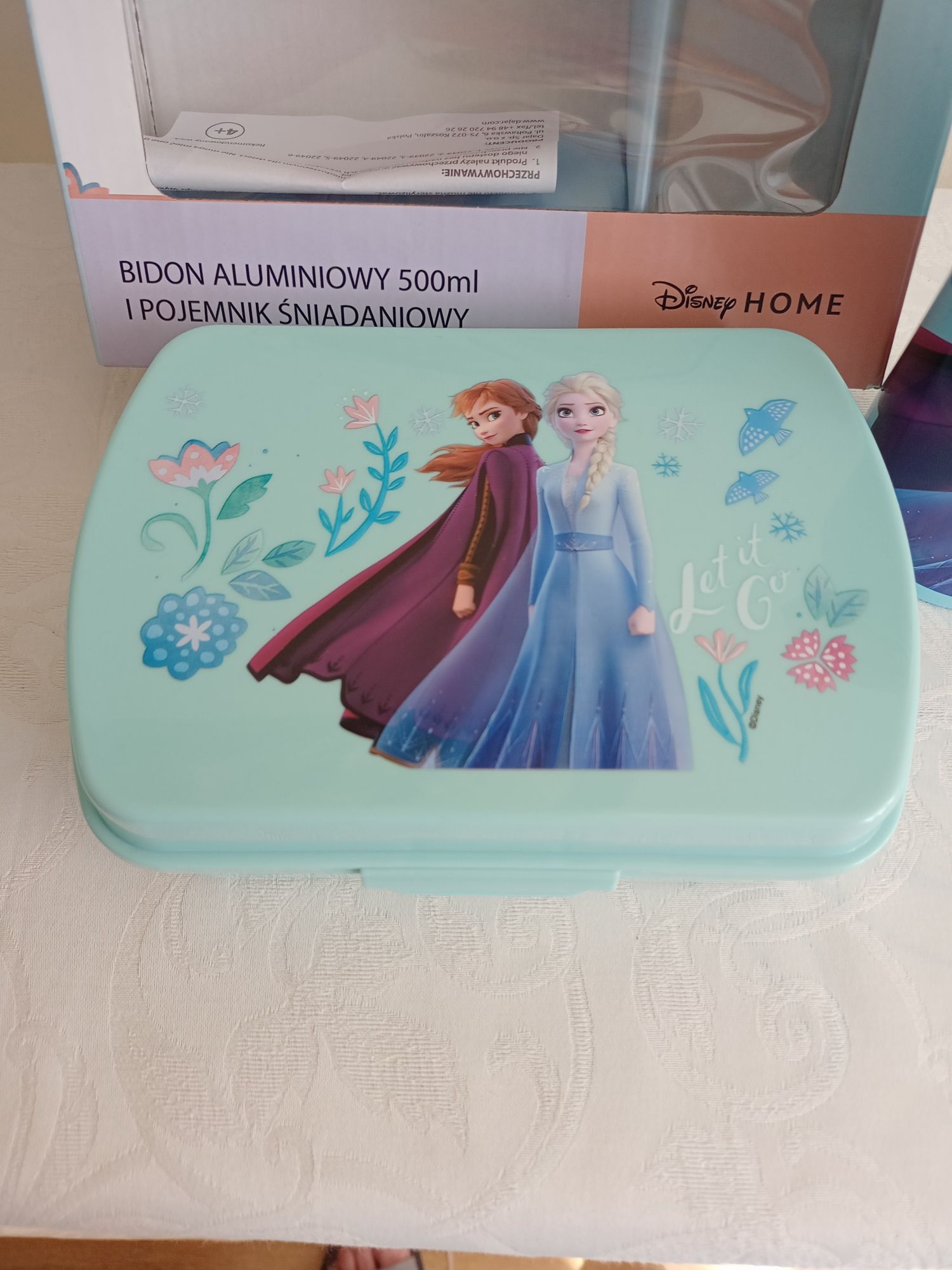 Zestaw śniadaniowy-bidon aluminiowy plus pojemnik .