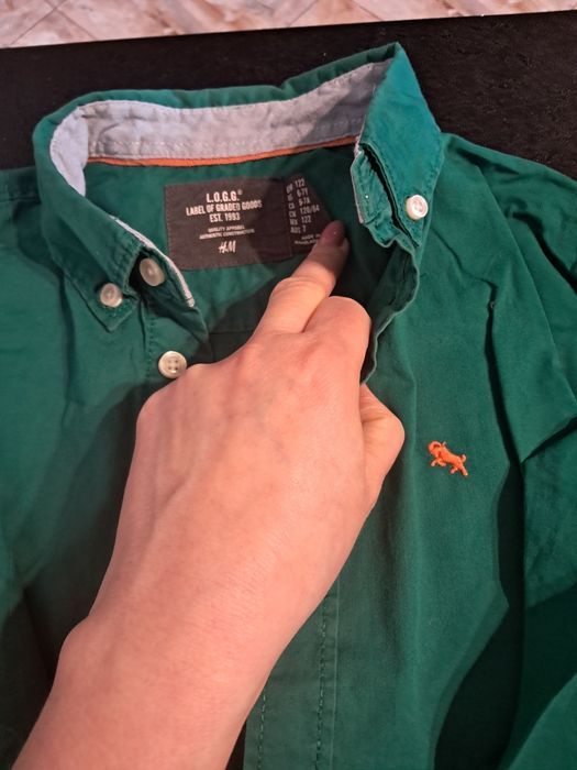 HM zielona koszula 122