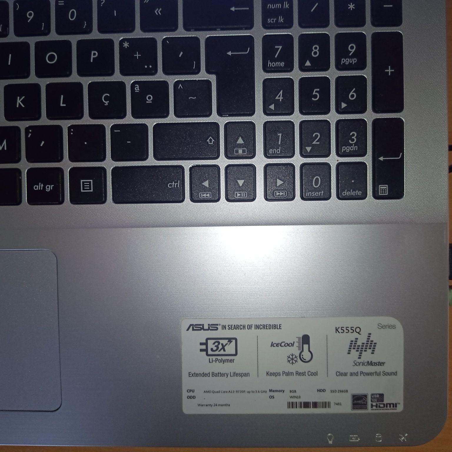 Portátil ASUS como Novo