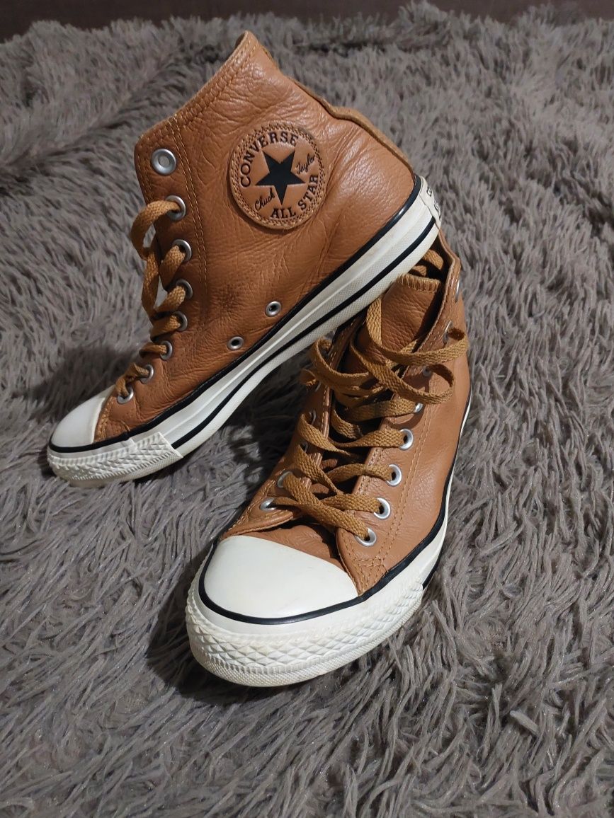 Кожанные кеды Converse