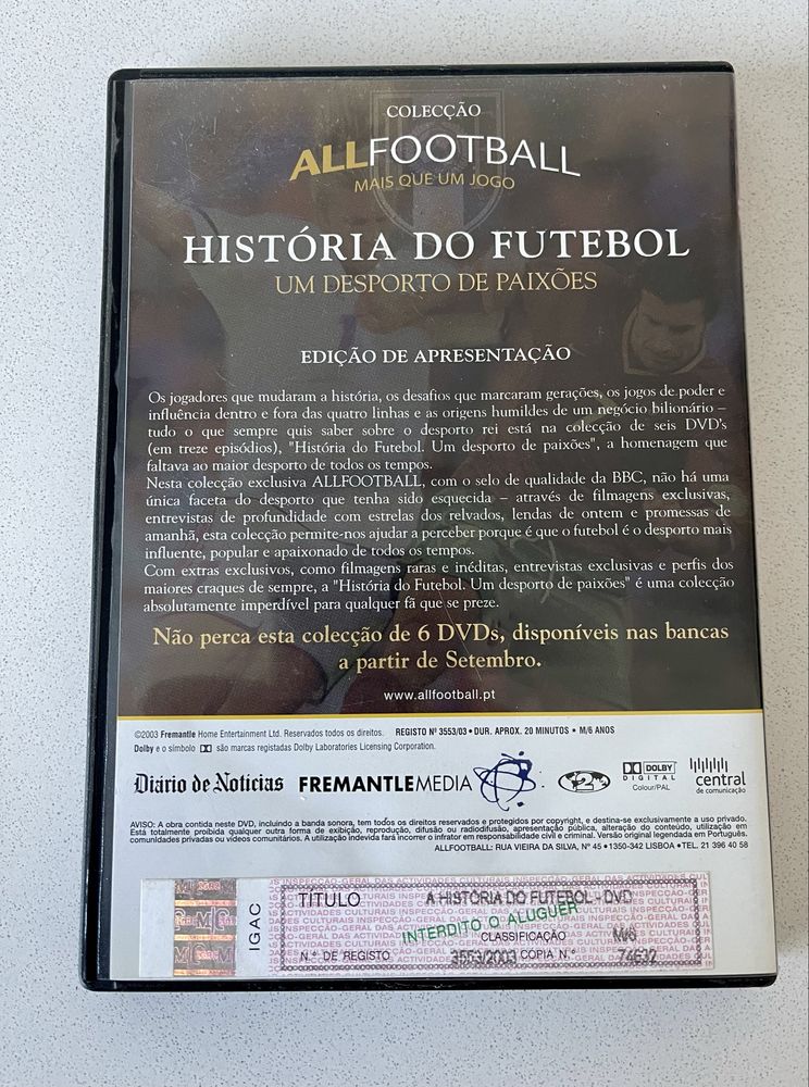 Filme - A história do futebol - DVD