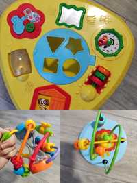 Zestaw zabawek dla maluszka-stoliczek edukacyjny i dwie zabawki sensor
