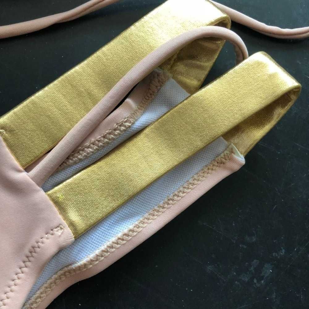 Bikini Stringi Strój Kąpielowy Wiązany Push-Up Damski Kostium Plaża M