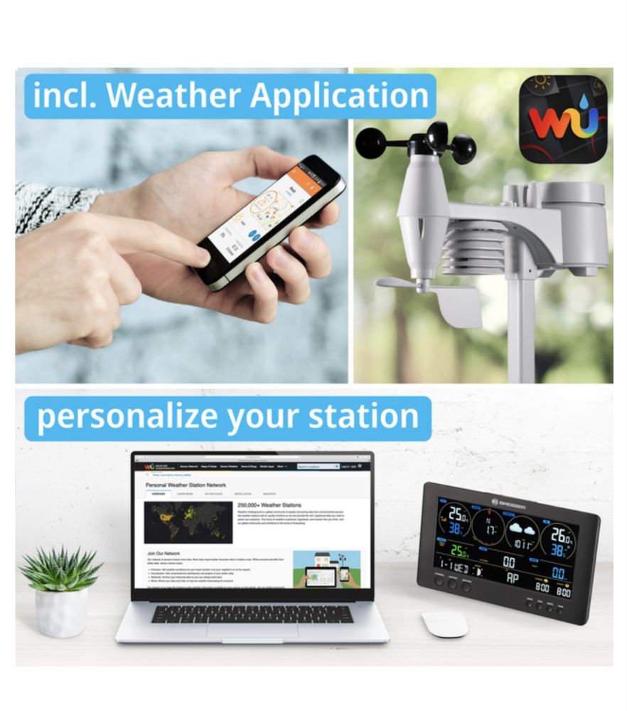 Метеостанція Bresser WIFI ClearView 7-в-1 Sensor (7002586)