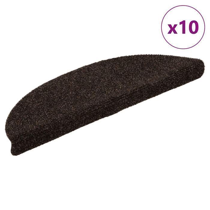Vidaxl Samoprzylepne Nakładki Na Schody, 10 Szt., Brązowe, 56X17X3 Cm