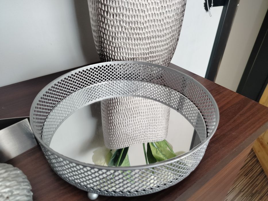 Taca z lustrem jeż i wazon