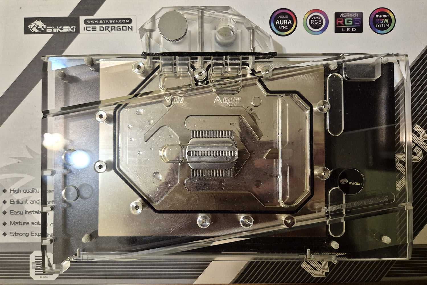 Blok wodny Full Cover + backplate na Gigabyte RTX 4090