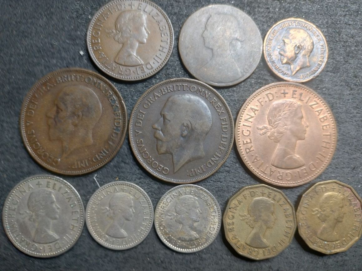 Stara Anglia UK od królowej Victorii do Elżbiety II 11 monet