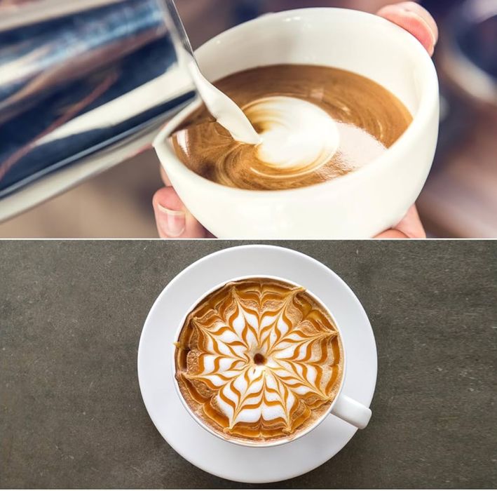 Uxcell Dzbanek do spieniania mleka czarny, 350ml