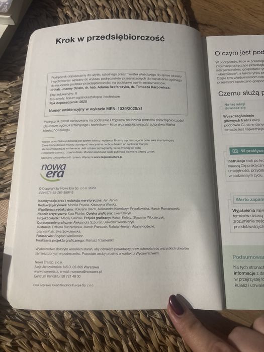 Podręcznik Krok w przedsiębiorczość dla szkół ponadpodstawowych