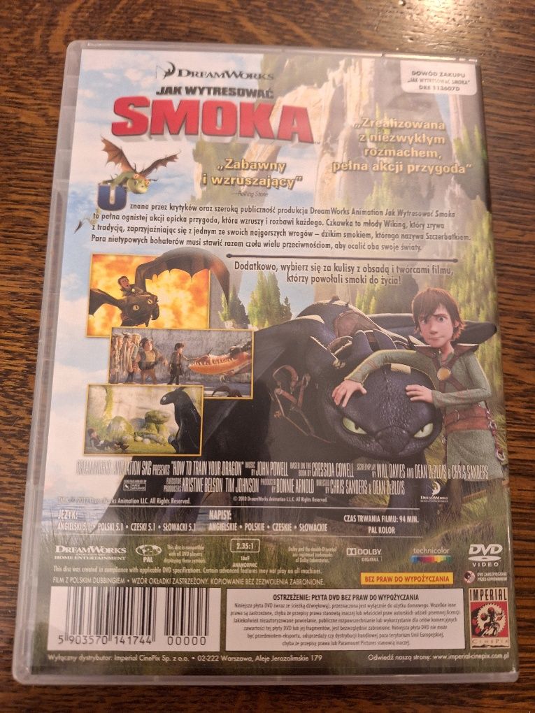 Jak wytresować smoka. How to train your dragon. DVD. Dream Works.