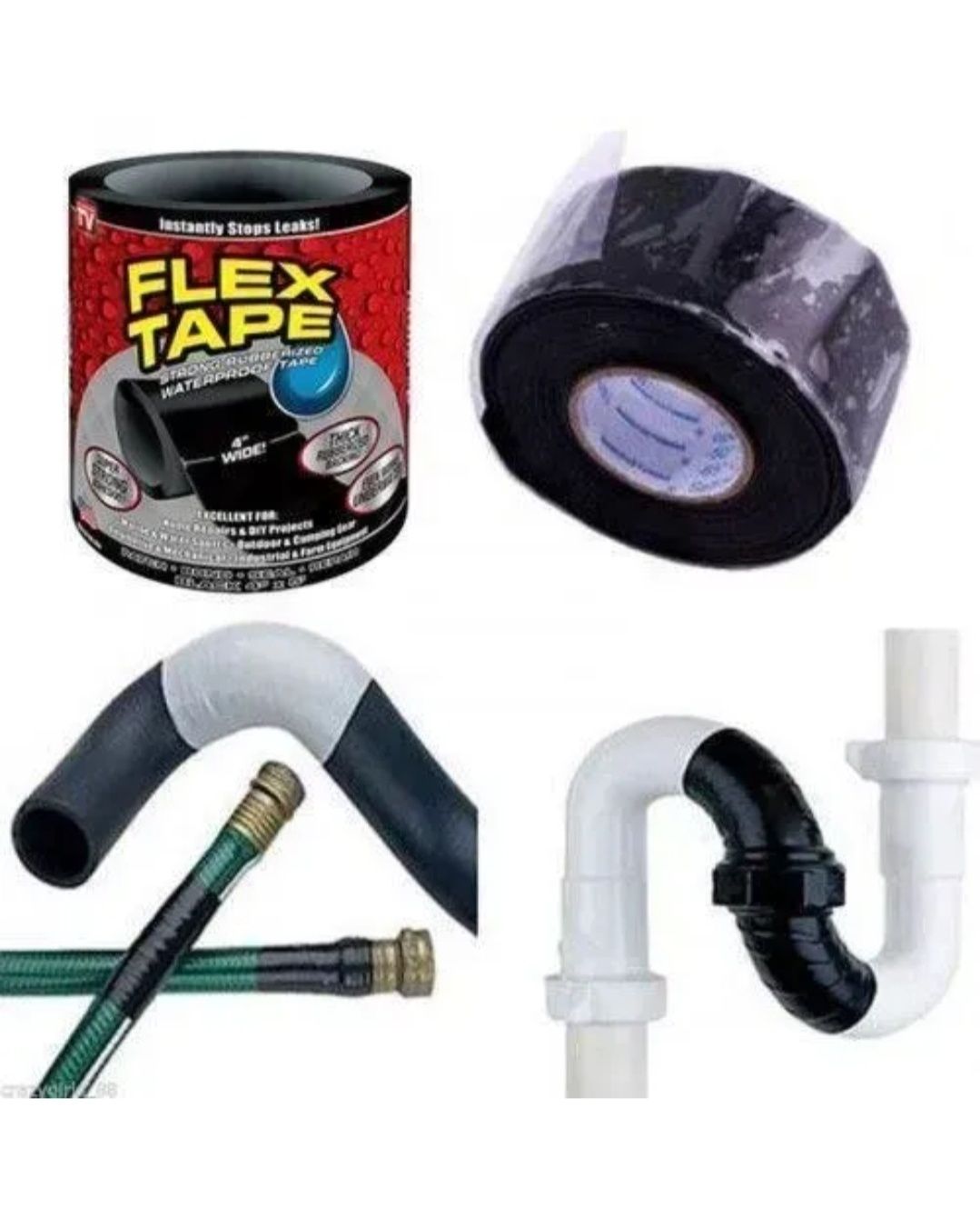 Надміцна скотч-стрічка Flex Tape, стрічка для ремонту басейну