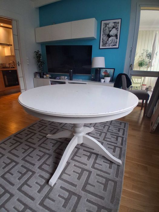 ROSENTORP IKEA Stół rozkładany, biały, 110/155 cm , używany