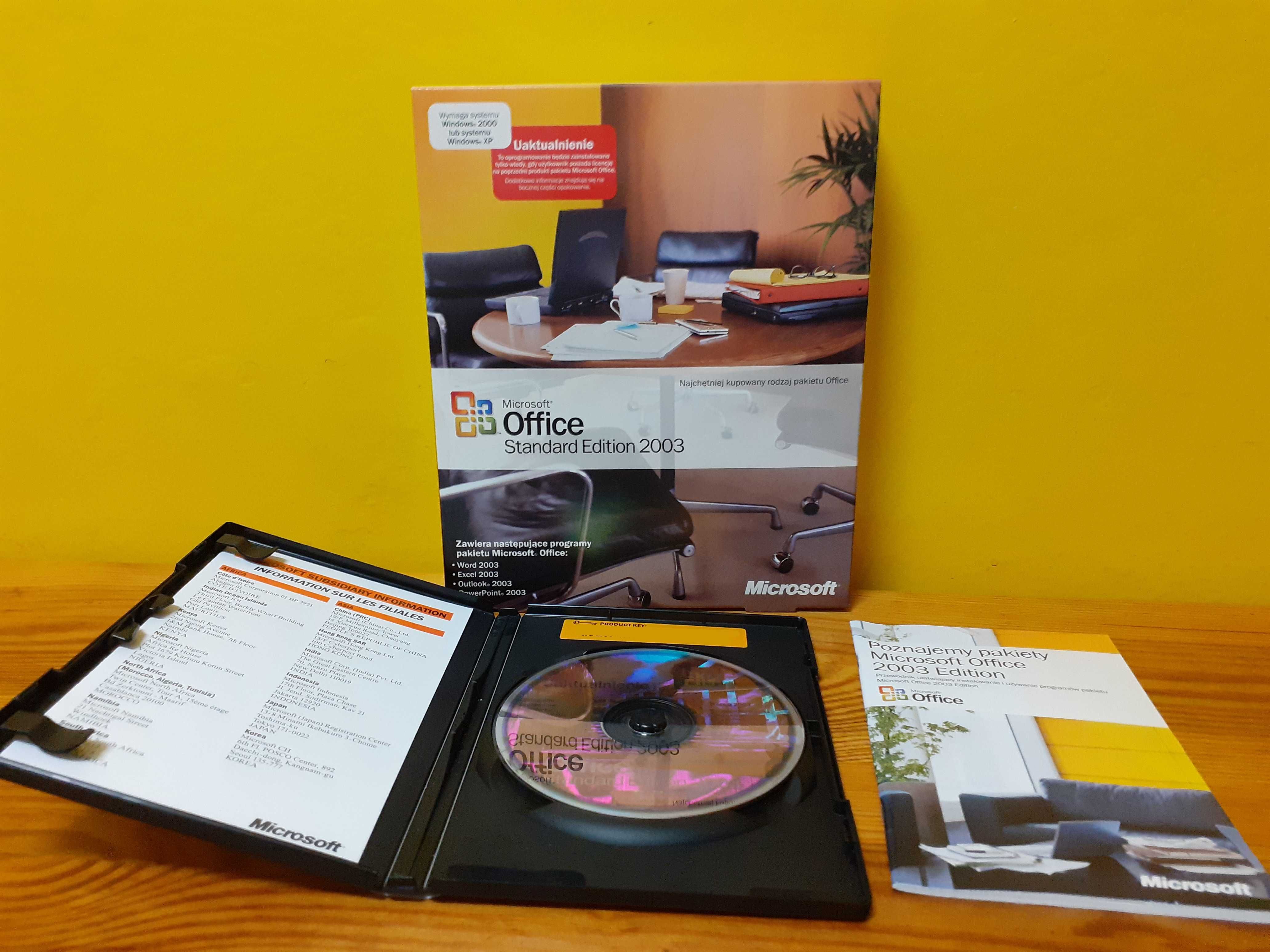 Stary MS Office 2003 Standard Edition PL BIG BOX z kluczem