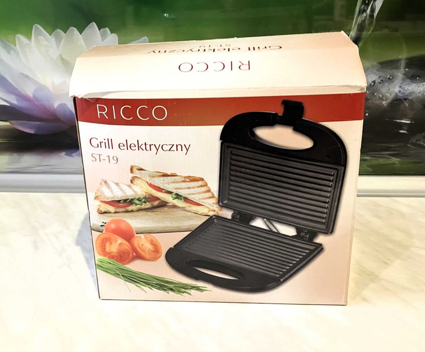 GRILL ELEKTRYCZNY - Opiekacz RICCO ST-19 nieprzywierająca powierzchnia