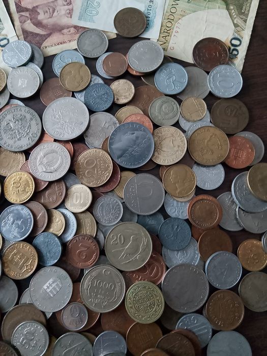 Monety i banknoty ponad 800 gram