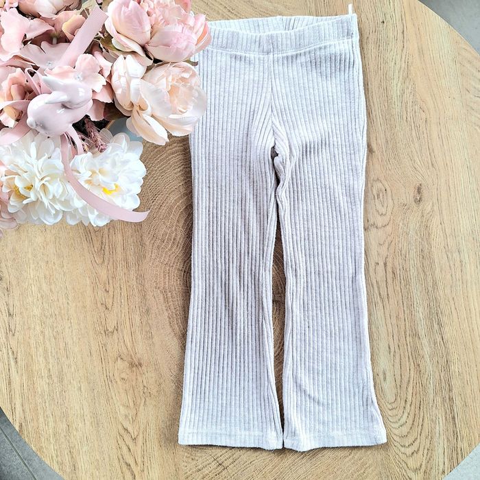 Legginsy, dzwony, rozszerzane prążek prążkowane H&M 3-4l 104cm