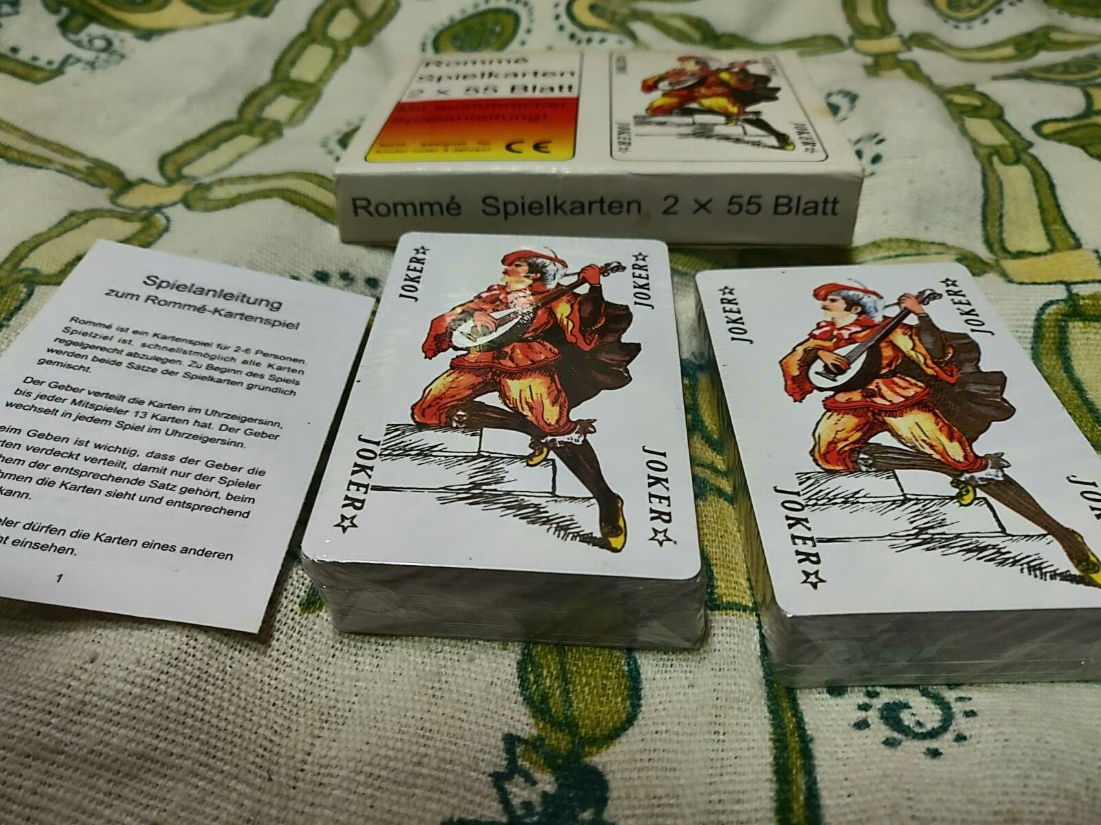 Две колоди  покерных карт по 55 шт.  производство Германия