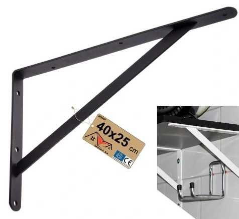 3 xUchwyt półki wspornik 40x25
