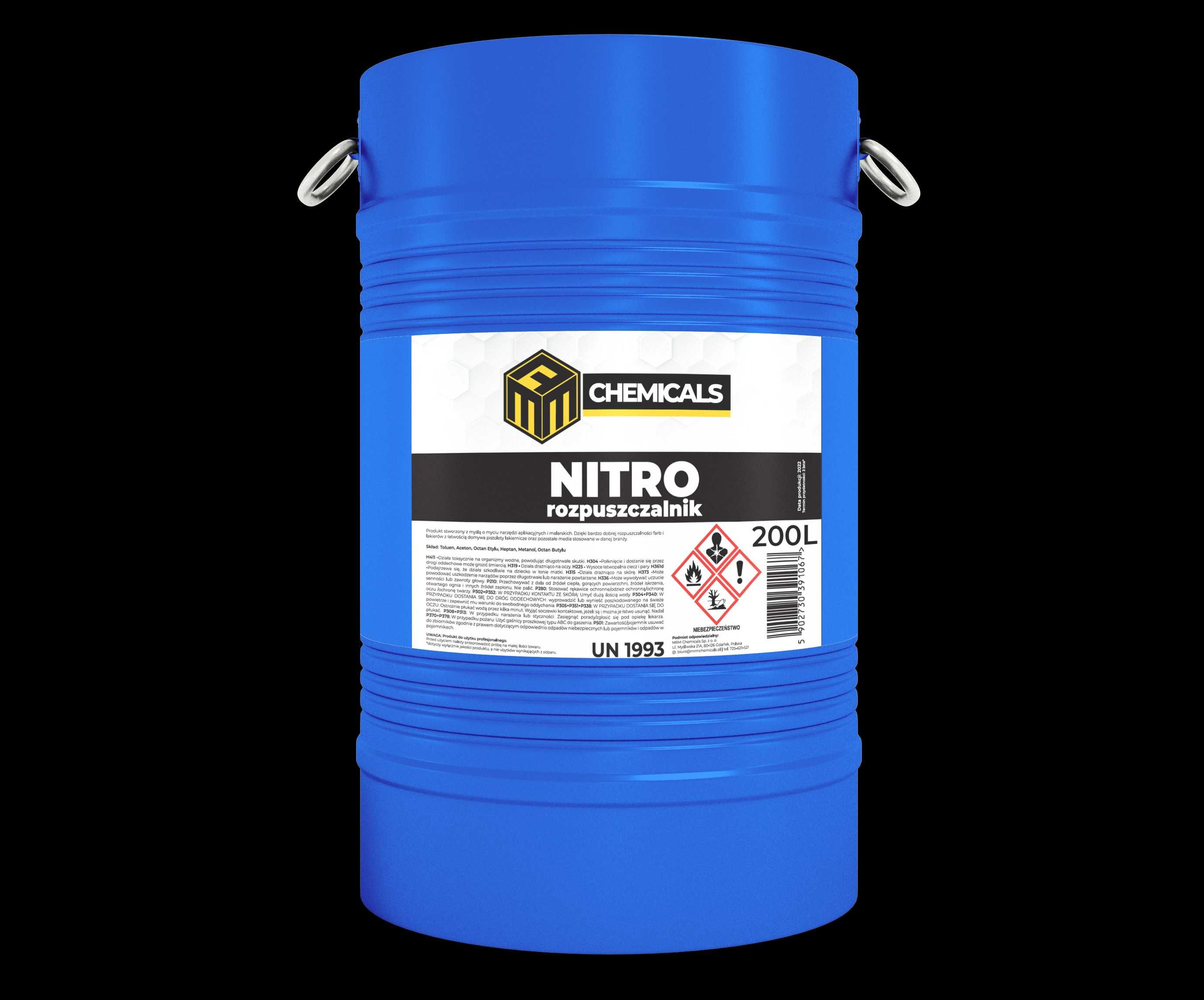 Nitro rozpuszczalnik 200L, wysoka jakość, cena netto,