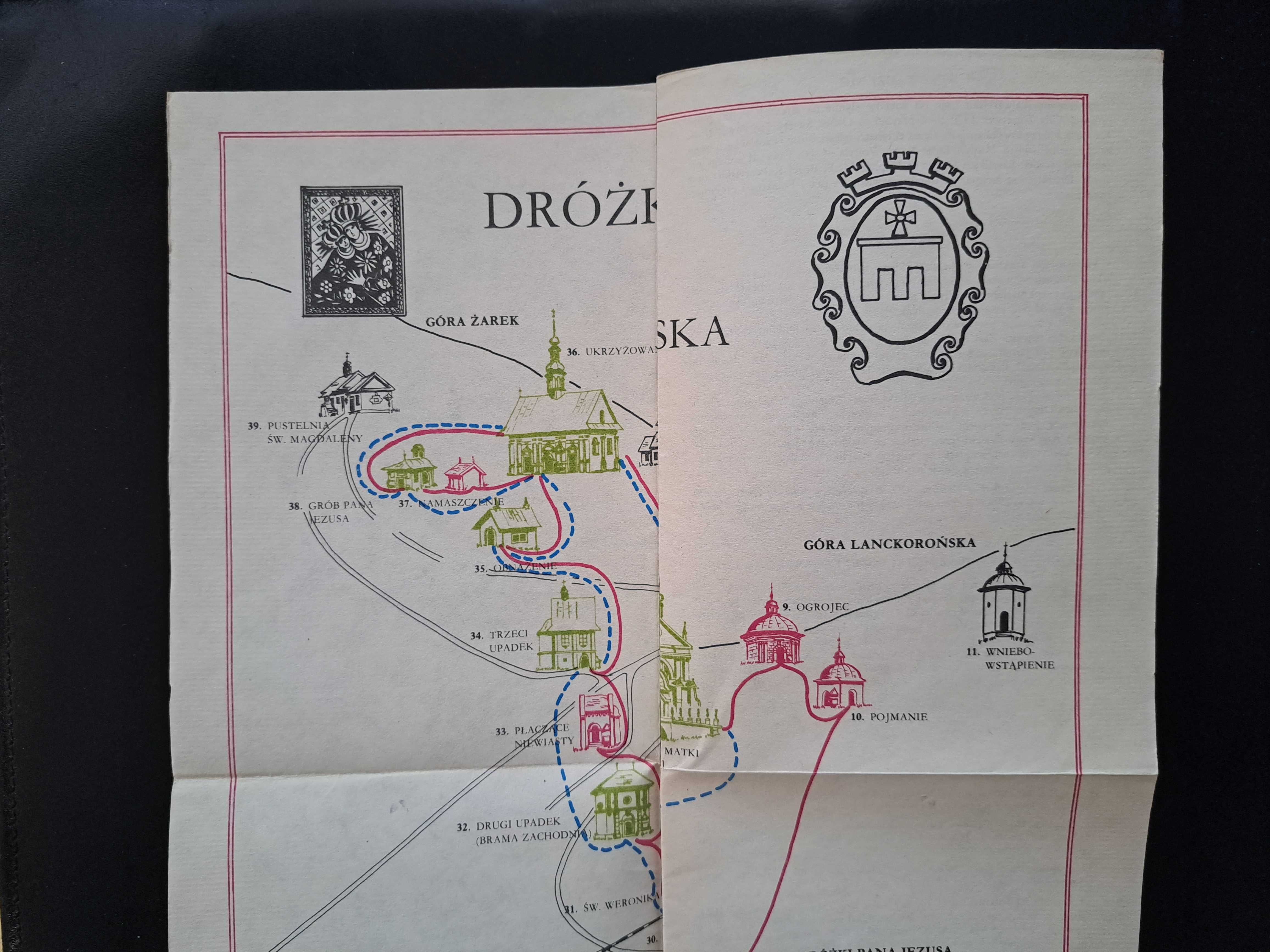 Dróżki kalwaryjskie – mapa, 1986 r.