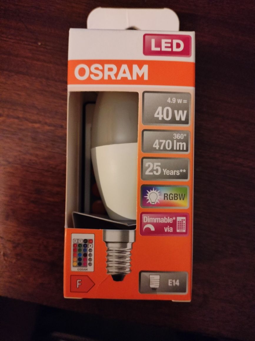 Żarówka LED z pilotem Osram RGB , gwint E14