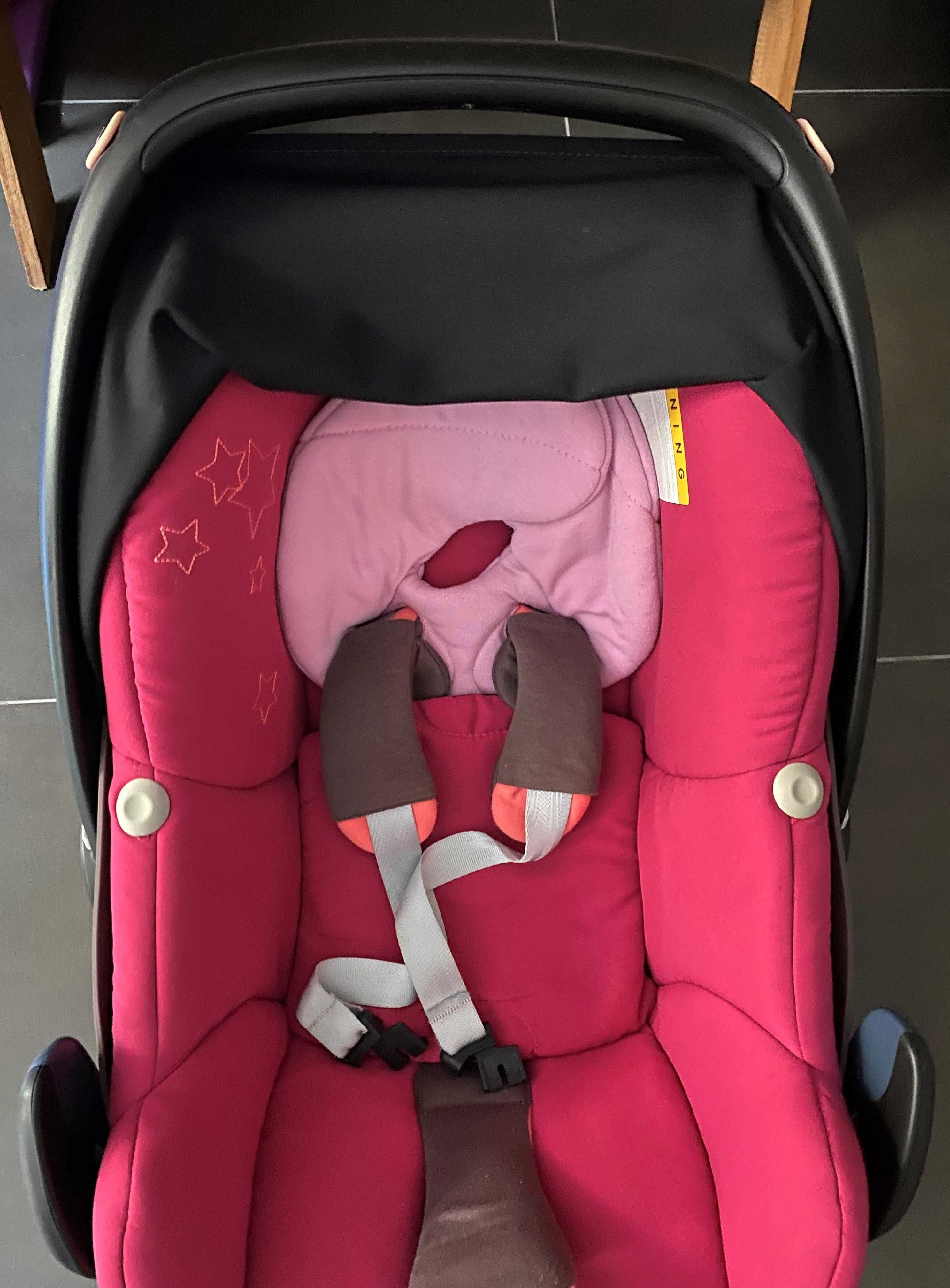 Cadeira auto Bebé em rosa Confort PEBBLE (como nova)