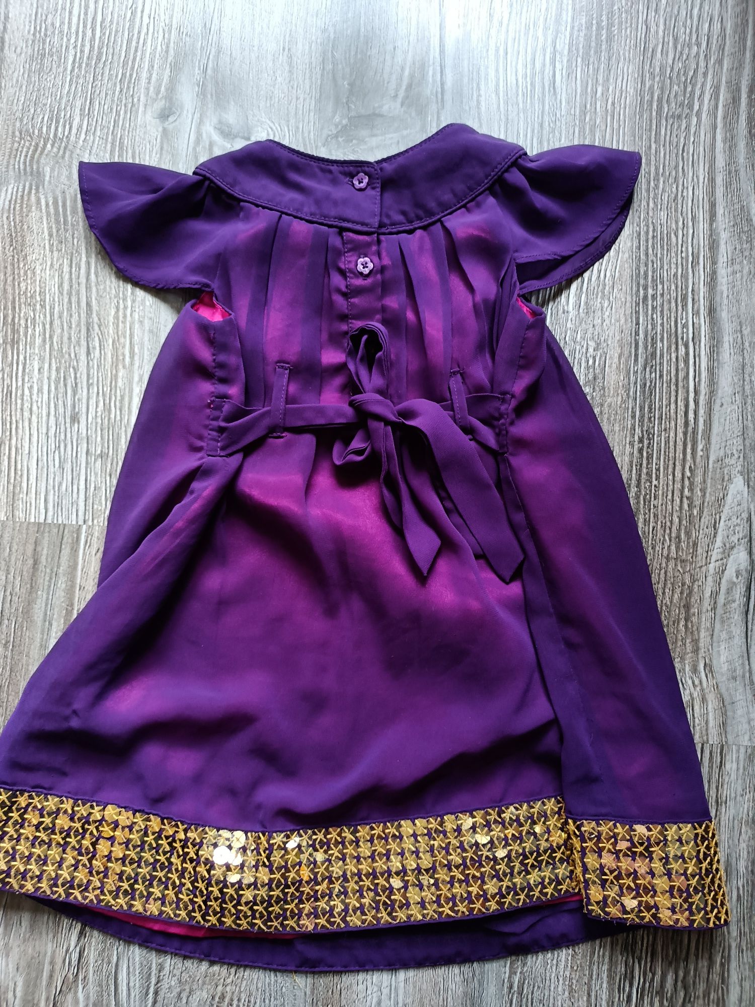 Sukienka sukieneczka Monsoon 12-18 miesięcy z cekinami