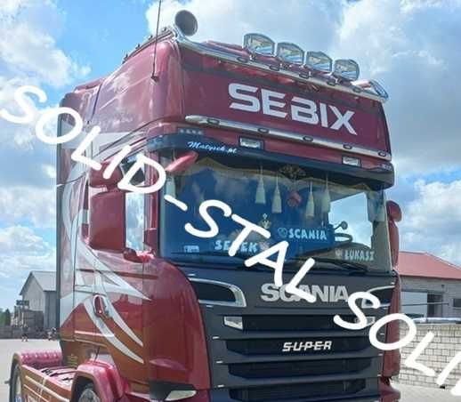 Orurowanie DŁUGIE / GÓRNE ze stali nierdzewnej Scania R / S POLEROWANE