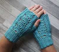 Mitenki rękawiczki bez palców rękodzieło DNc