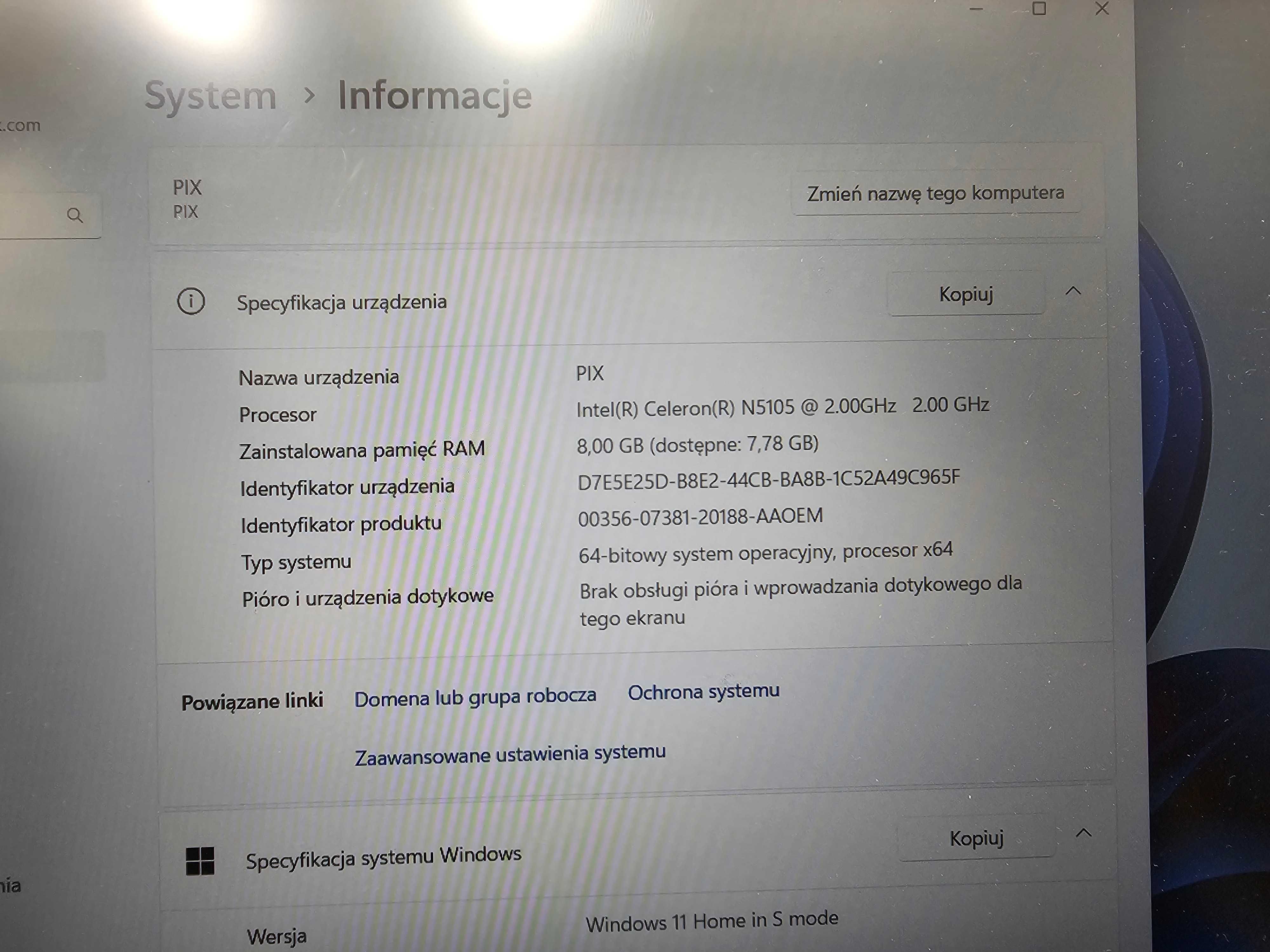 Laptop Techbite PIX 15.6 Celeron 8GB 128SSD * Komis Madej Gorlice
