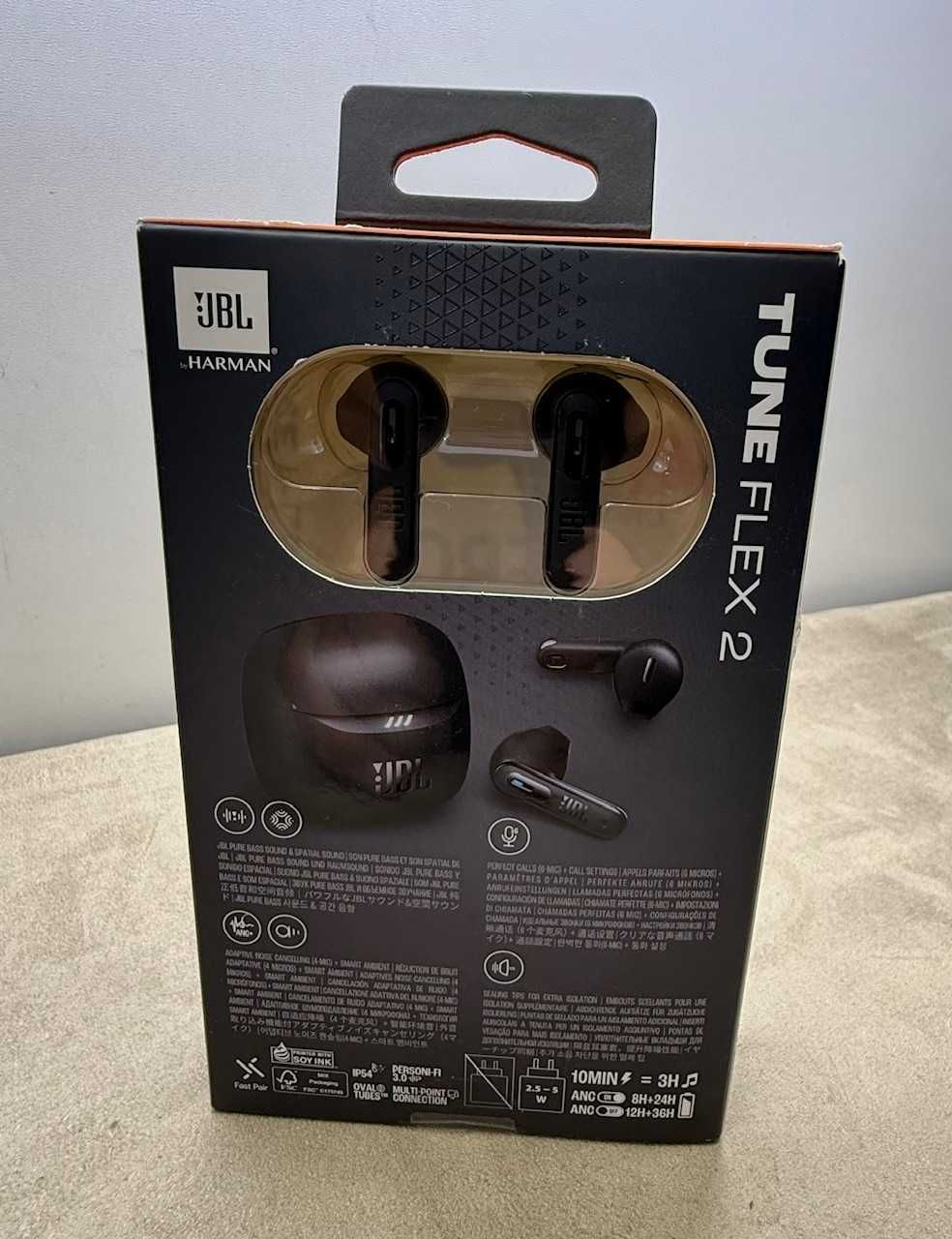 Słuchawki douszne JBL Tune Flex 2 ANC Czarny jak Nowe