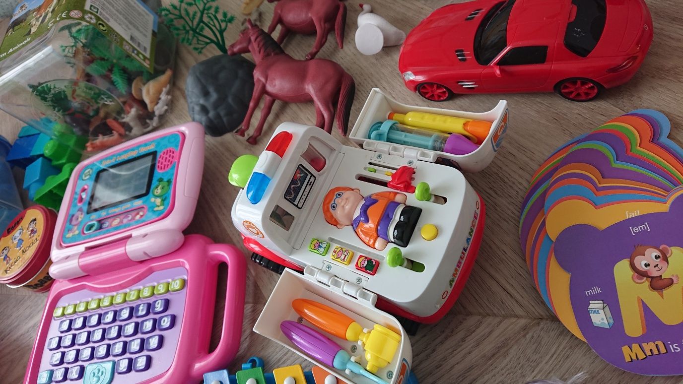 Zestaw zabawek Leap Frog, Fisher Price, Kicia kocia itp