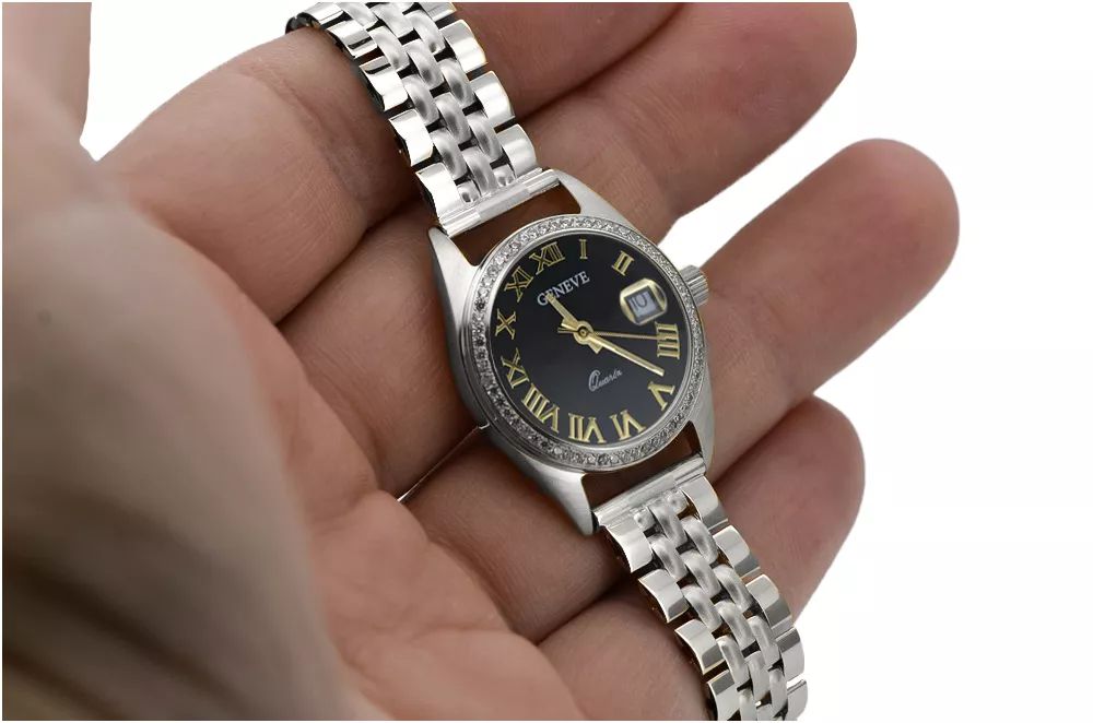 Zegarek damski z białego złota 14k z Brylantami lwd078wdbc&lbw008w K