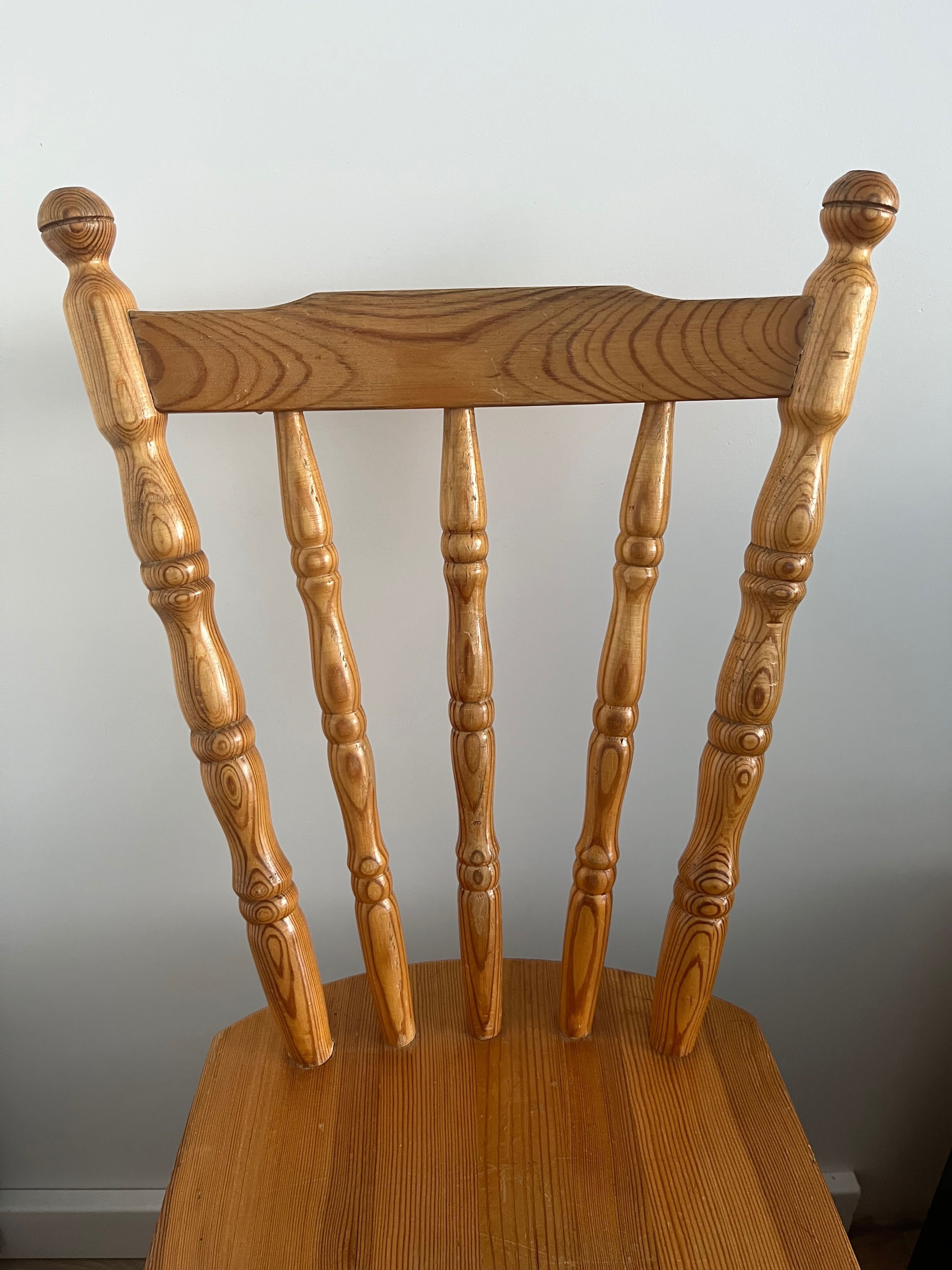 Krzesło drewniane patyczak fabryka mebli giętych prl vintage