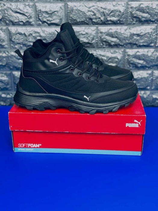 Зимние кроссовки Puma/ чоловічі теплі кросівки Пума / кожаные кросовки