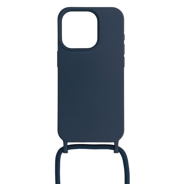 Strap Silicone Case Do Iphone 15 Pro Wzór 1 Granatowy