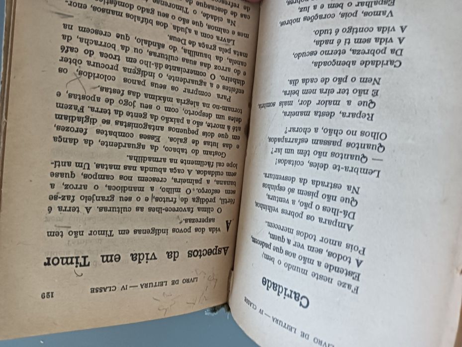 Livro antigo de leitura para  4.ª classe. Ensino Primário, data? Raro*