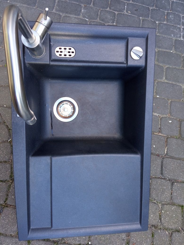 ***Piękny zlewozmywak Blanco z baterią, syfonem i deską do krojenia***